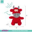 Show in main carousel: FuzzYard Flat Out Nasties Jordan The Bull Squeaky Stuffing-Free Plush Dog Toy slide 4 of 5