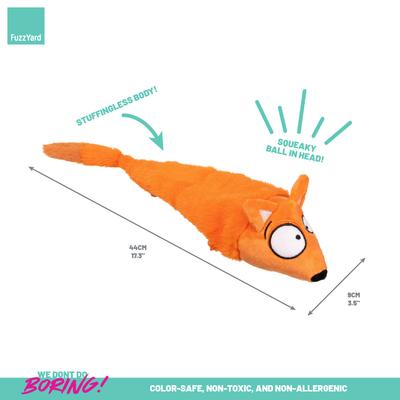 Show full view: FuzzYard Farewell Fox Squeaky Stuffing-Free Plush Dog Toy slide 6 of 9
