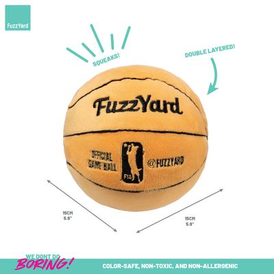 Show full view: FuzzYard Basketball Squeaky Plush Dog Toy slide 5 of 6