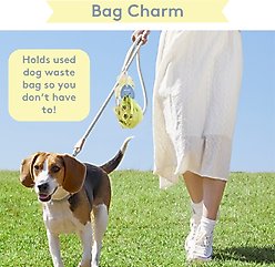 Sweet Paws Bag Charm Hands-Free Used Dog Poop Bag Carrier, Mocha & Crème Brûlée, 2 count slide 2 of 9