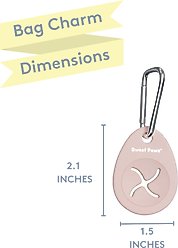 Sweet Paws Bag Charm Hands-Free Used Dog Poop Bag Carrier, Blush Pink & Lavender Cream, 2 count slide 2 of 9