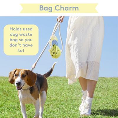 Show full view: Sweet Paws Bag Charm Hands-Free Used Dog Poop Bag Carrier, Blush Pink & Lavender Cream, 2 count slide 3 of 12