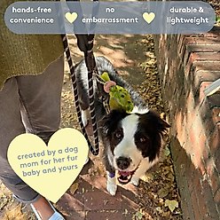 Sweet Paws Bag Charm Hands-Free Used Dog Poop Bag Carrier, Azure & Sea Glass, 2 count slide 2 of 9