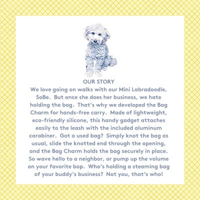 Show full view: Sweet Paws Bag Charm Hands-Free Used Dog Poop Bag Carrier, Azure & Sea Glass, 2 count slide 9 of 11