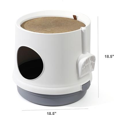 Show full view: HANAMYA Scoop Scratcher Cat Litter Box, 5-10 lbs slide 3 of 7