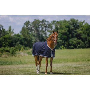 Centaur Wool Dress Horse Cooler, Navy/Lt Blue/Silver, X-Large Horse