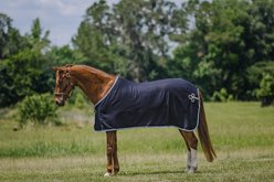 Centaur Wool Dress Horse Cooler, Navy/Lt Blue/Silver, Pony