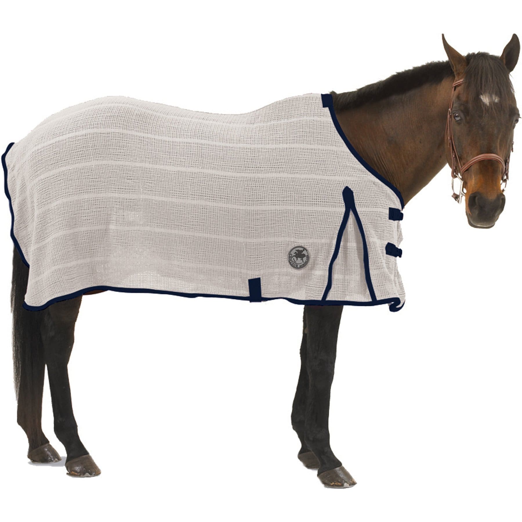 Centaur Irish Knit Horse Sheet, Natural/Navy, 74