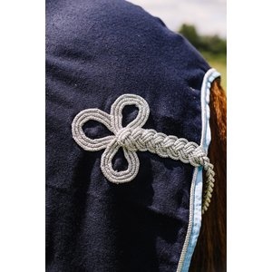 Centaur Wool Dress Horse Cooler, Navy/Lt Blue/Silver, X-Large Horse