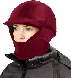 Ovation Winter Horse Riding Helmet Cover, Burgundy