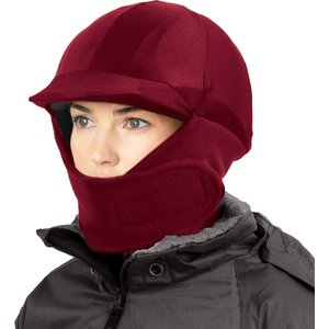 Ovation Winter Horse Riding Helmet Cover, Burgundy