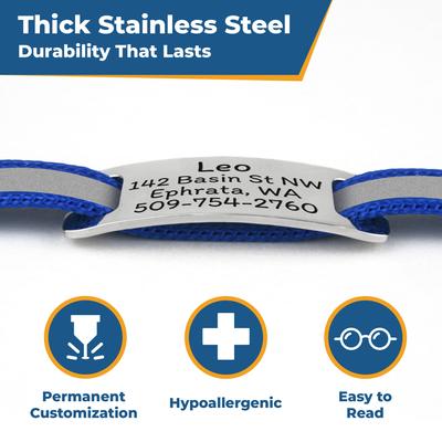 Show full view: GoTags Nylon Personalized Reflective Tag with Bell Breakaway Cat Collar, Pink slide 5 of 7