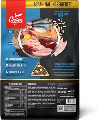 Show full view: ORIJEN Wild Reserve Free-Run Chicken & Grains Dry Dog Food Recipe, 4-lb bag slide 3 of 12