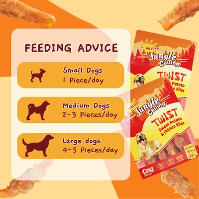 Show full view: Jungle Calling Skinless Chicken Gluten-Free & Grain-Free Wrapped Sweet Potato Chewy Dog Treats, 10.6-oz slide 8 of 11