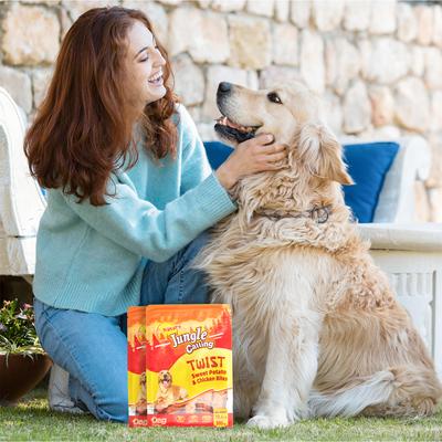 Show full view: Jungle Calling Skinless Chicken Gluten-Free & Grain-Free Wrapped Sweet Potato Chewy Dog Treats, 10.6-oz slide 10 of 11