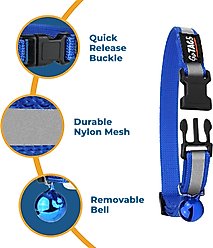 GoTags Nylon Personalized Reflective Tag with Bell Breakaway Cat Collar, Black slide 2 of 6