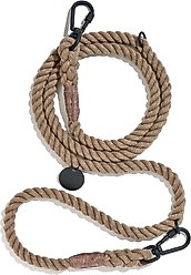 Found My Animal Adjustable Rope Dog Leash, Matte Black/Natural, Large: 7-ft long, 1/2-in wide