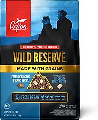 ORIJEN Wild Reserve Free-Run Chicken & Grains Dry Dog Food Recipe, 4-lb bag slide 1 of 9