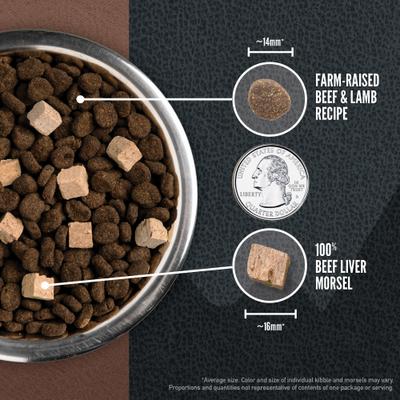 Show full view: ORIJEN Wild Reserve Farm-Raised Beef & Lamb Dry Dog Food, 4-lb bag slide 7 of 12