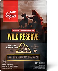 ORIJEN Wild Reserve Farm-Raised Beef & Lamb Dry Dog Food, 4-lb bag