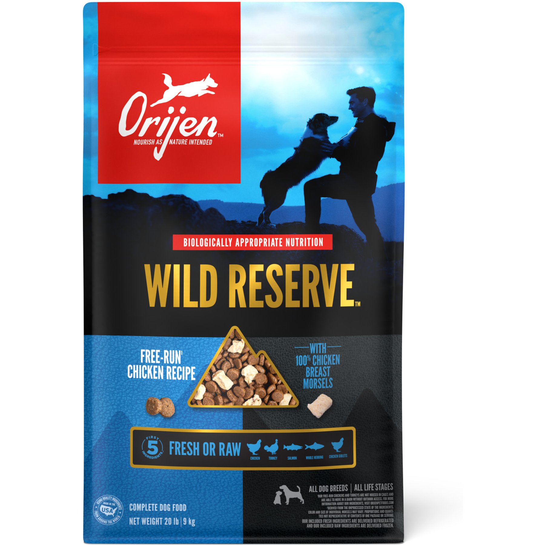 ORIJEN Wild Reserve Free-Run Chicken Dry Dog Food, 20-lb bag