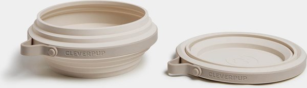 Show full view: Cleverpup Nomad Silicone Dog Bowl, Sand, Large: 4-cup slide 4 of 7