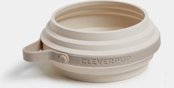 Cleverpup Nomad Silicone Dog Bowl, Sand, Small: 2-cup