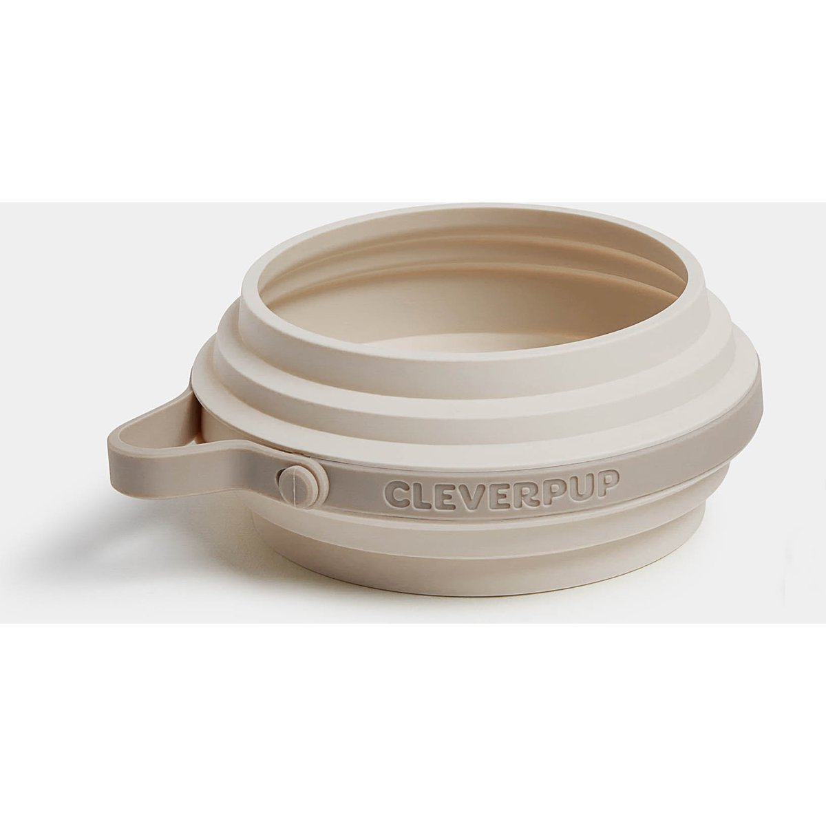Cleverpup Nomad Silicone Dog Bowl, Sand, Small: 2-cup