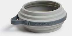 Cleverpup Nomad Silicone Dog Bowl, Grey, Small: 2-cup