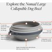 Show in main carousel: Cleverpup Nomad Silicone Dog Bowl, Grey, Large: 4-cup slide 3 of 7