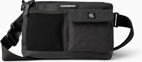 Show full view: Cleverpup Dog Walk & Train Sling Bag with Poop Bag Dispenser & Treat Pocket, Graphite slide 4 of 9