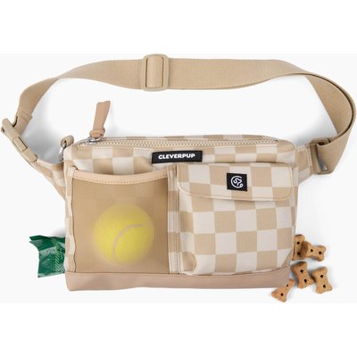 Cleverpup Cleverpup Dog Walk & Train Sling Bag with Poop Bag Dispenser & Treat Pocket, Checkerboard