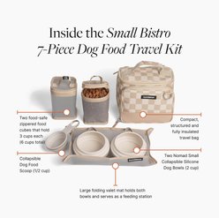Cleverpup Bistro Box 7-Piece Dog Food Travel Kit, Checkerboard, Small: 6-cup slide 2 of 6