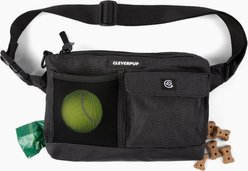 Cleverpup Dog Walk & Train Sling Bag with Poop Bag Dispenser & Treat Pocket, Graphite