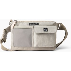 Cleverpup Dog Walk & Train Sling Bag with Poop Bag Dispenser & Treat Pocket, Sand