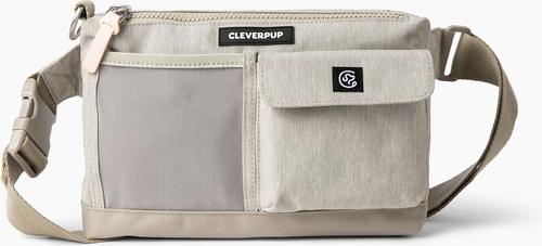 Show full view: Cleverpup Dog Walk & Train Sling Bag with Poop Bag Dispenser & Treat Pocket, Sand slide 4 of 9