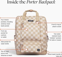 Cleverpup Porter Dog Gear Backpack, Checkerboard slide 2 of 3