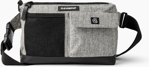 Show full view: Cleverpup Dog Walk & Train Sling Bag with Poop Bag Dispenser & Treat Pocket, Heather Grey slide 4 of 10