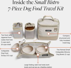 Cleverpup Bistro Box 7-Piece Dog Food Travel Kit, Sand, Small: 6-cup slide 2 of 5