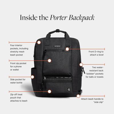 Show full view: Cleverpup Porter Dog Gear Backpack, Graphite slide 3 of 6