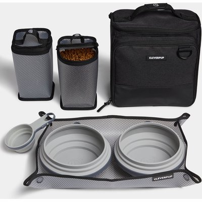 Cleverpup Cleverpup Bistro Box 7-Piece Dog Food Travel Kit, Graphite, Large: 12-cup
