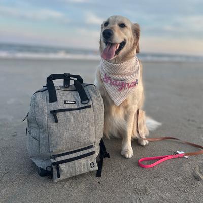 Show full view: Cleverpup Porter Dog Gear Backpack, Heather Grey slide 5 of 7