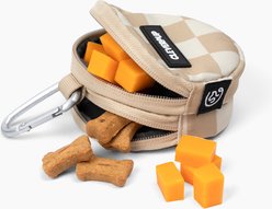 Cleverpup Snackpack Double Insulated Dog Treat Pouch, Checkerboard