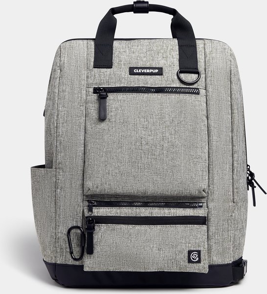 Show full view: Cleverpup Porter Dog Gear Backpack, Heather Grey slide 1 of 6
