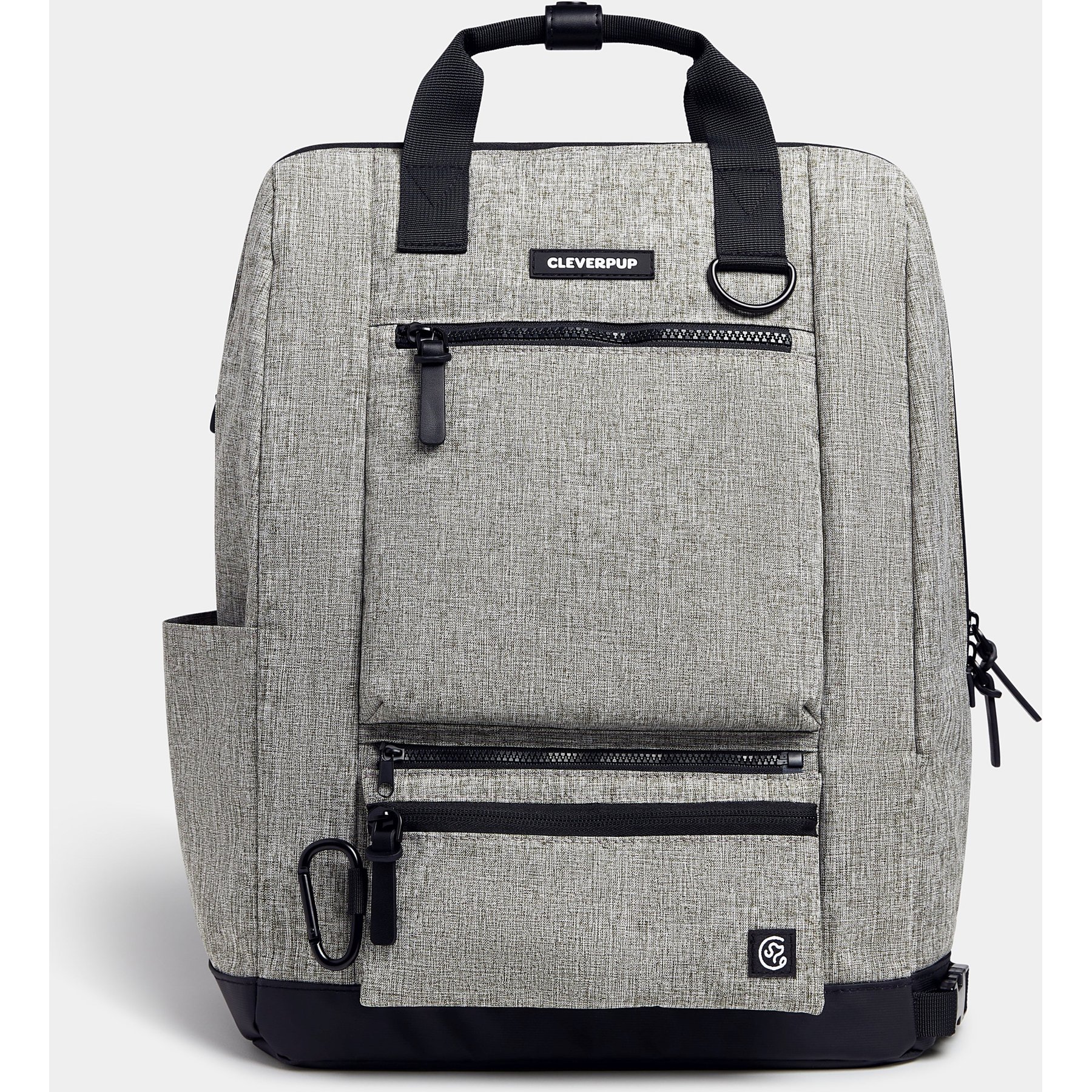 Cleverpup Porter Dog Gear Backpack, Heather Grey