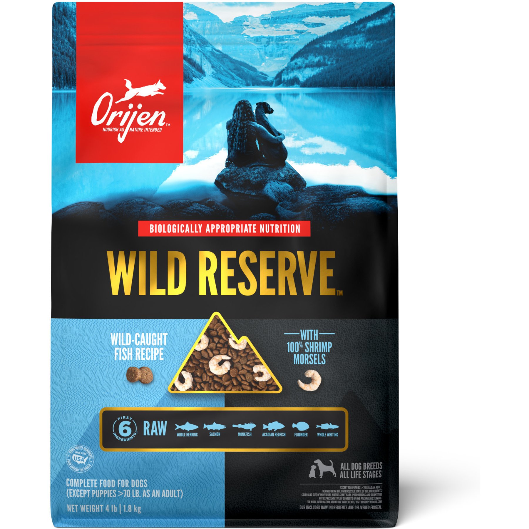 ORIJEN Wild Reserve Wild-Caught Fish Dry Dog Food, 4-lb bag