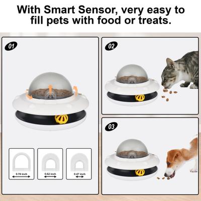 Show full view: Luckylala Electric Interactive Cat Feeder, White slide 8 of 10