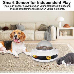 Luckylala Electric Interactive Cat Feeder, White