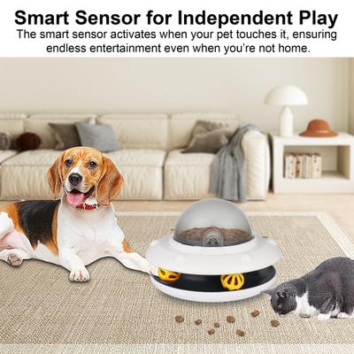 Show full view: Luckylala Electric Interactive Cat Feeder, White slide 3 of 10