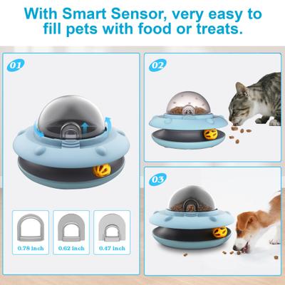 Show full view: Luckylala Electric Interactive Cat Feeder, Blue slide 9 of 11